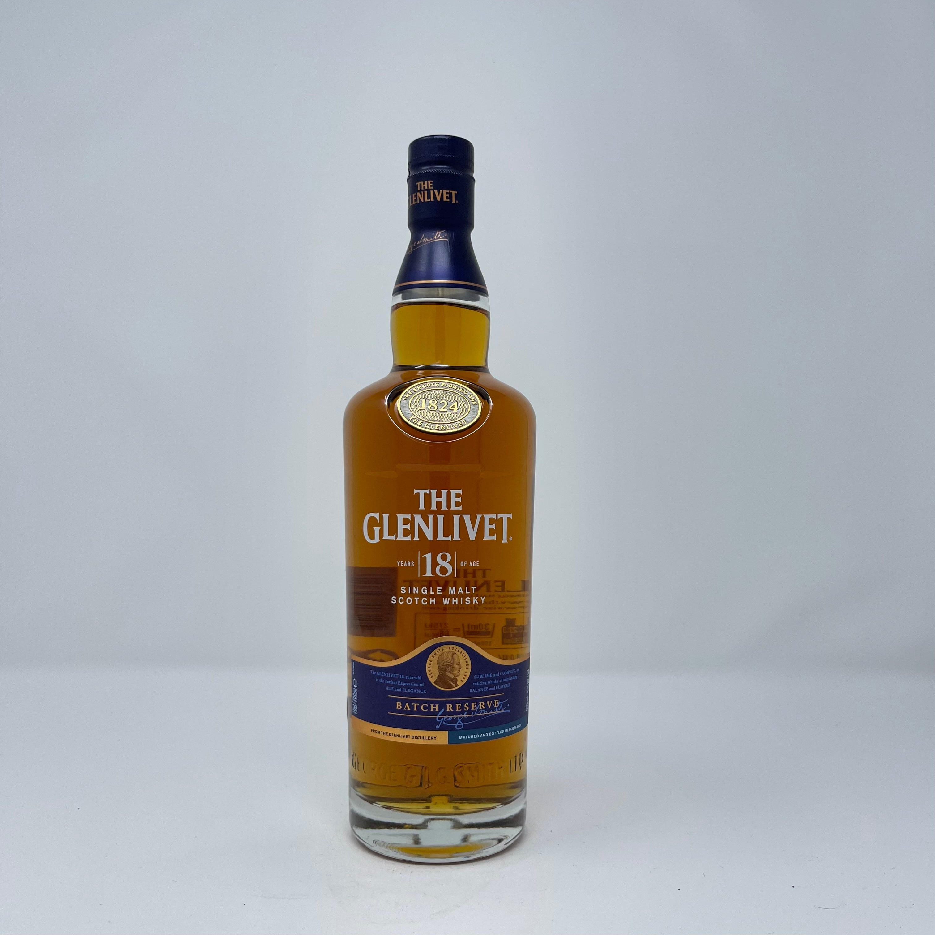 The Glenlivet Scotch Whisky, 18 ans d'age - Batch Réserve - Boursot - EN